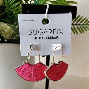 💰Sugarfix by Baublebar, Hot Pink Fan-Shaped Earrings